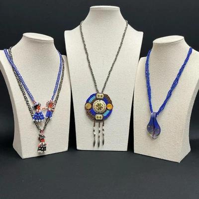 Beaded Aztec Style Necklaces 