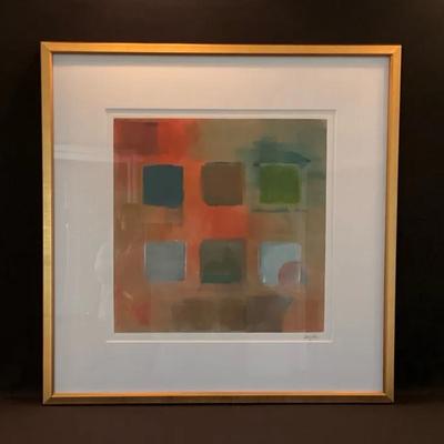 Framed Abstract Print Signed by Douglas
