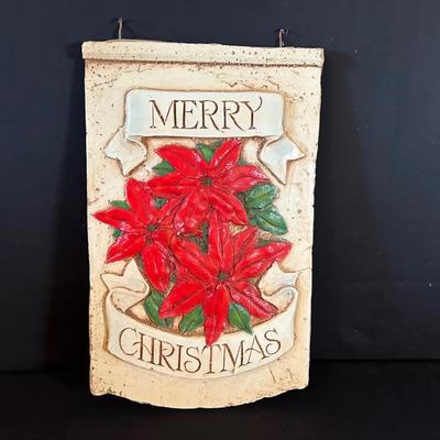 Poinsettia Vintage Wall Hanger