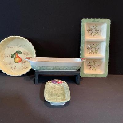 Fruit Motif Serving Pieces 