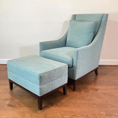 Custom Upholstered Chair And Ottoman