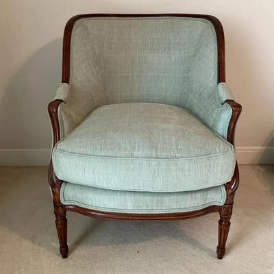 Custom Upholstered Barrel Back Armchair 