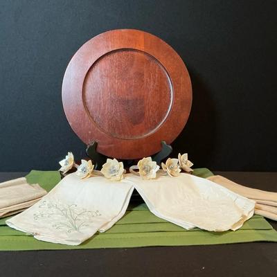 Green And Cream Table Settings