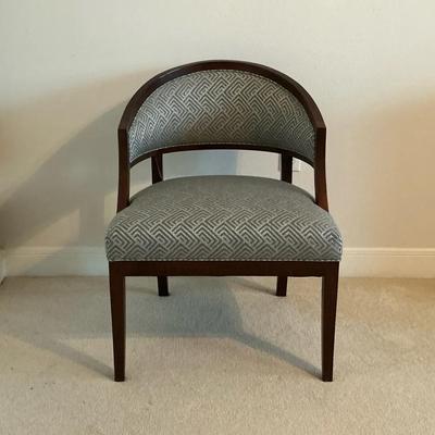 Blue Patterned Accent Chair