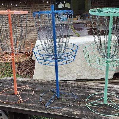 Three 24-Chain Disc Golf Baskets