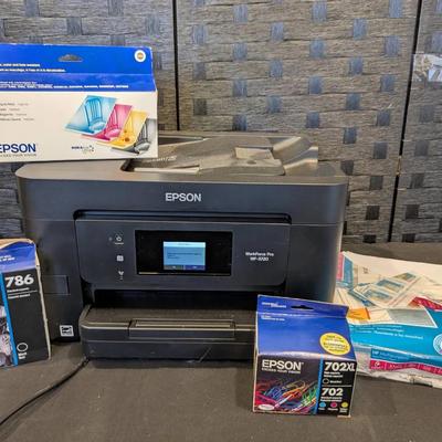 Epson Workforce Pro WF -3720 With Extra Ink 702  And Other Ink 786 And Opened Paper Hp Multipurpose 