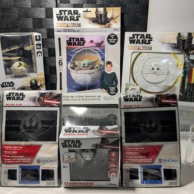 Unopened Star Wars: Motion Sensing Storm Trooper & The Child Helicopters, Flags, & More