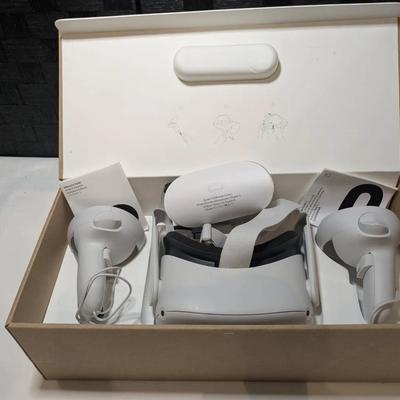 Meta Quest 2 Virtual Reality (VR) Headset and Controllers