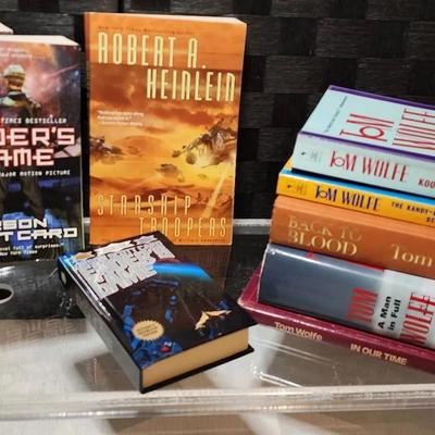Science Fiction Books by Authors: Tom Wolfe, Orson Scott Card & Robert Heinlein