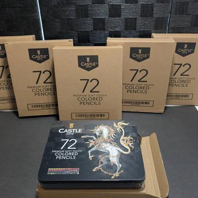 72 Count Premium Soft Touch Color Pencils By Castle Arts Brand New (6 boxes) Lot #2