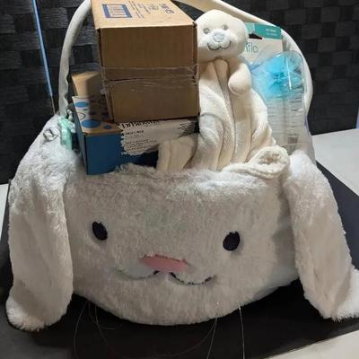 Bunny Basket Full Of Helpful Baby Things 