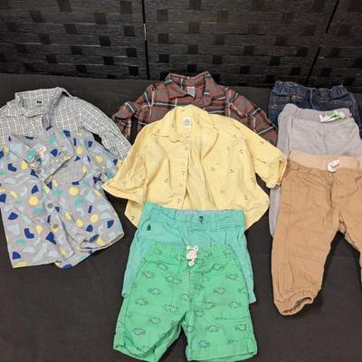 Baby Clothes 12 Months (2) Shorts ,Jeans, (2) Pants ,(4) Long Sleeve Shirts 