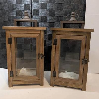 Rustic Wooden Candle Lanterns