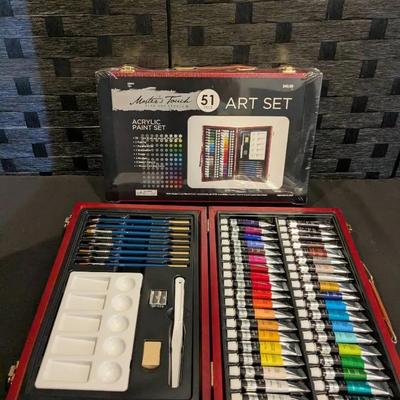 (2) New Masters Touch Fine Art Studio 51 Piece Art Set 