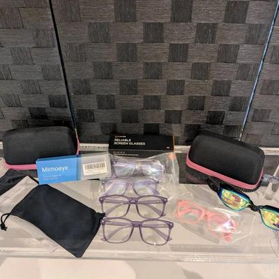 Eye Glasses / Reliable Screen Glasses  2 New Cases Mimoeye 