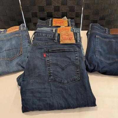 Jeans: Levi 513 (2) 501 (1) M Taylor Jeans (1) & Izod (1) - Size 38x30