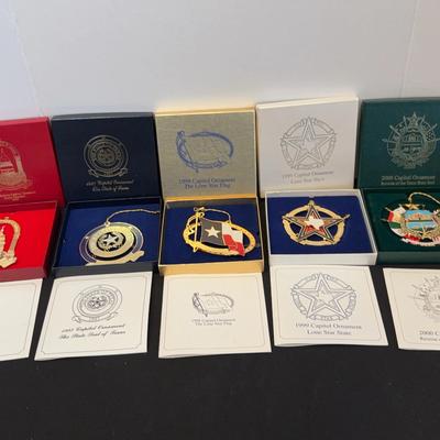 1996-2000 Texas State Capitol Christmas Ornaments  