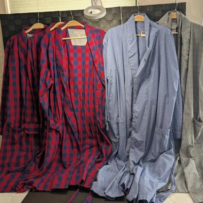 Nautica Sleepwear L/XL (3) Red/Blue Plaid & Andrew Scott (2) Sleep Wear L/XL