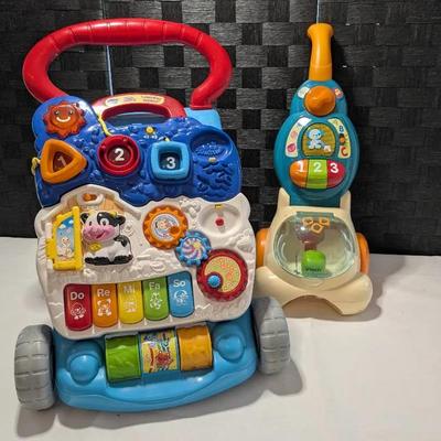VTech Sit-To-Stand Learning Walker & Pop & Count Vacuum 
