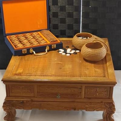 Chinese Chess (Xiangqi) Set & Table