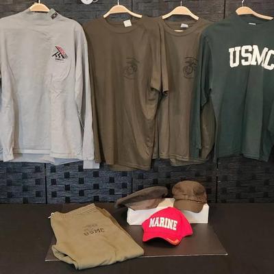 Marine Corps Shirts (L/XL), Jogging Pants & Hats