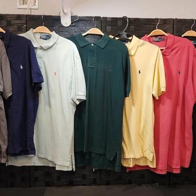 8 Polo Ralph Lauren Short Sleeve Cotton Shirts (5 XL/3 XXL)