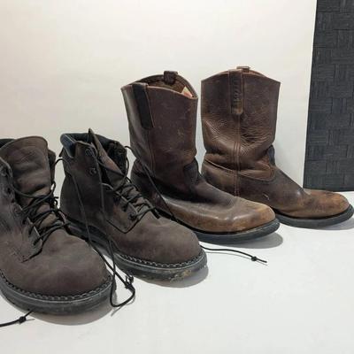 Red Wing Work Boots Men 10.5 D & Red Wing Lace Up Boots 10.5 E2 