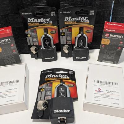 New:  Master Locks (3) Smart Key Locks (2) Finger Print Padlock(2)  