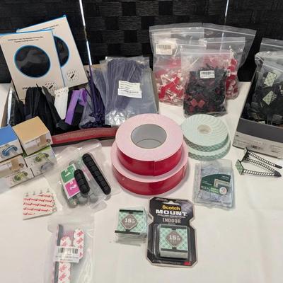 Cable Fasteners Of All Kinds  From Zip Ties, Foam Tape ,Desk Cable Clips  Velcro 