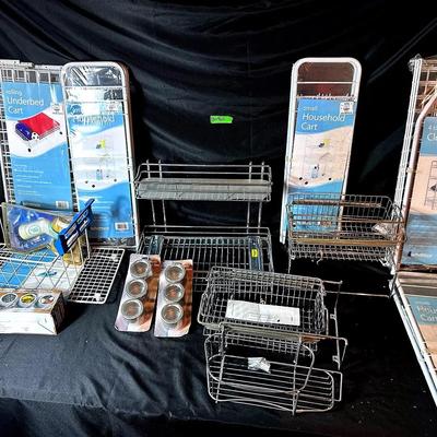 BN962 Whitmor White Storage Rack Kits/ Chrome