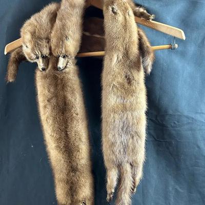 BN681 Vintage full-body mink fur stole/wrap #1 - 212812