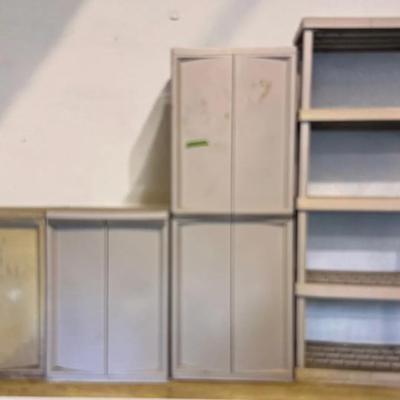 BN970 Study Plastic Garage Cabinets & Shelf 