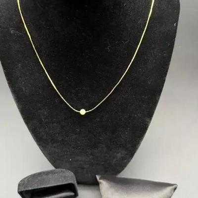 14kt Opal Colored Stone Necklace, Bracelet, Ring & Pin