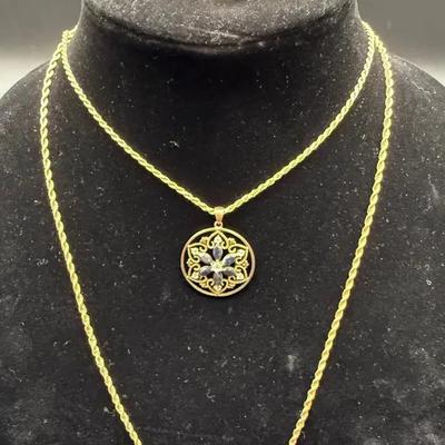 14kt Slides For Gold Necklaces + 10kt Heart Pendant Necklace 