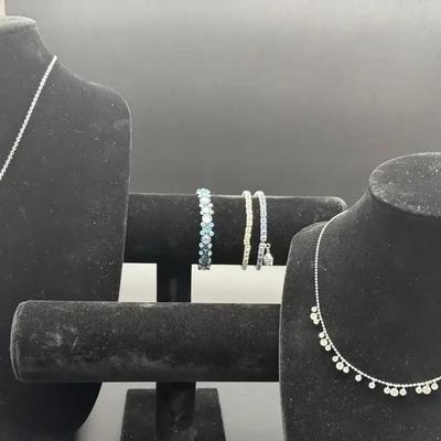 Sparkling Blues - Costume Lot With Swarovski Crystal Piece