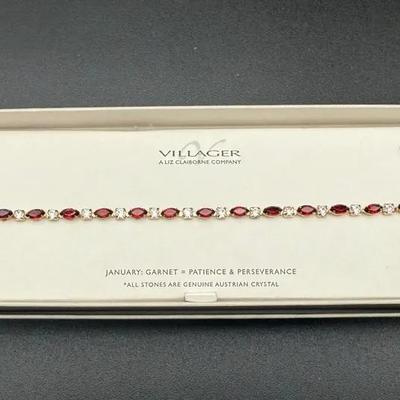 Vintage Garnet Jeweled Tennis Bracelet