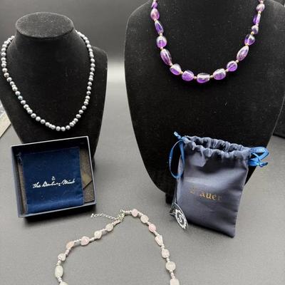 Vintage Necklaces, Brand New -Danbury & Mint feat. Sterling Silver & Amethyst