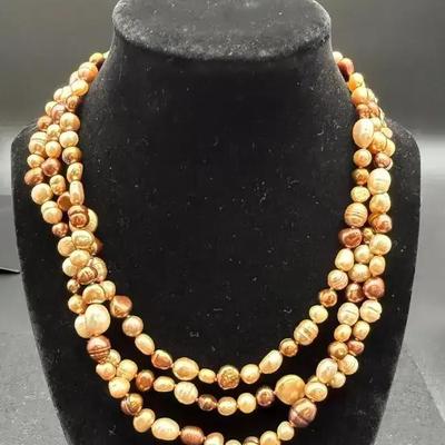 Chocolate Pearl Necklace 