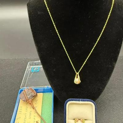 Black Hills Earrings & Teardrop Pendant 