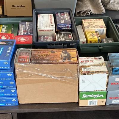 Assorted Ammo. 9mm, 45 Colt, 22 Mag, Shot Gun Shells, 22 Long Rifle Ammo