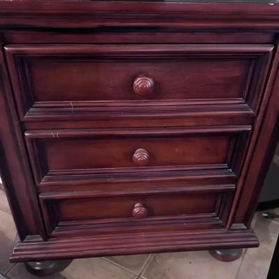 Wood Accent Table with 3 Drawers Made in Vietnam 48x26