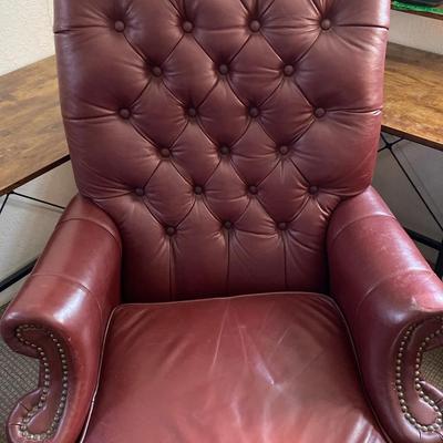 Bradington-Young Tufted Leather Office Chair / Desk Chair