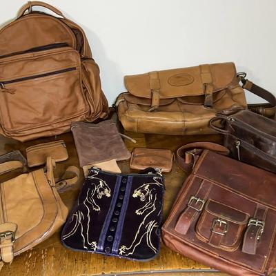 Leather Purses, Backpack, Saddlebag, and Decorative Purse