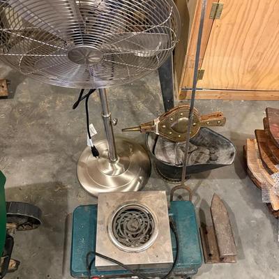 Oscillating Fan, Propane Camp Stoves, Electric Burner, Hand Bellows, Anvil