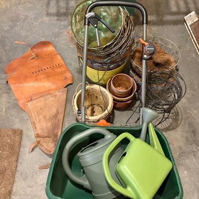 Scott’s Broadcast Spreader, Watering Cans, Hanging Plant Baskets, Planters