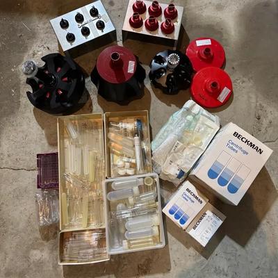 Beckman Swinging Centrifuge Buckets, Ultracentrifuge Rotor And Glass Or Plastic Centrifuge Tubes