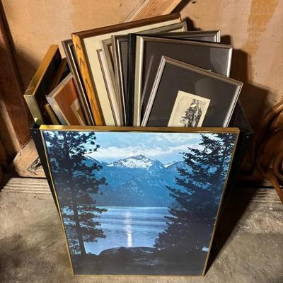 Rolling Cart & Misc. Art - Frontier, Asian, Nature