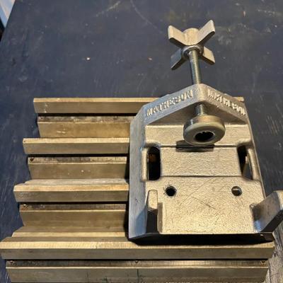 4 Vintage Slide Rule Set & Matheson Adjustable Gas Tank Vice