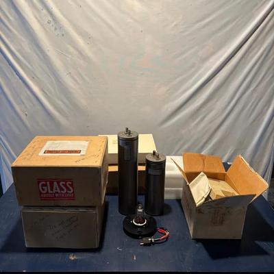 Three Photomultiplier Tubes & 2 EMI-GENCOM Housing For PM Tubes & Accessories