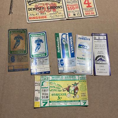 Vintage Sports Ephemera Seahawks Minnesota Vikings Tickets